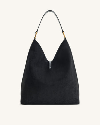 Sac à bandoulière en suédine Aria - Noir