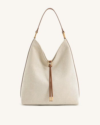 Sac porté épaule Aria – Toile marron
