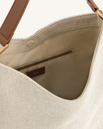 Sac porté épaule Aria – Toile marron