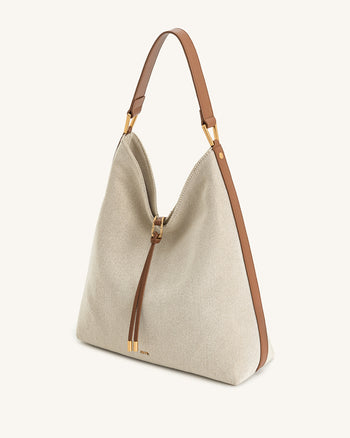 Sac porté épaule Aria – Toile marron
