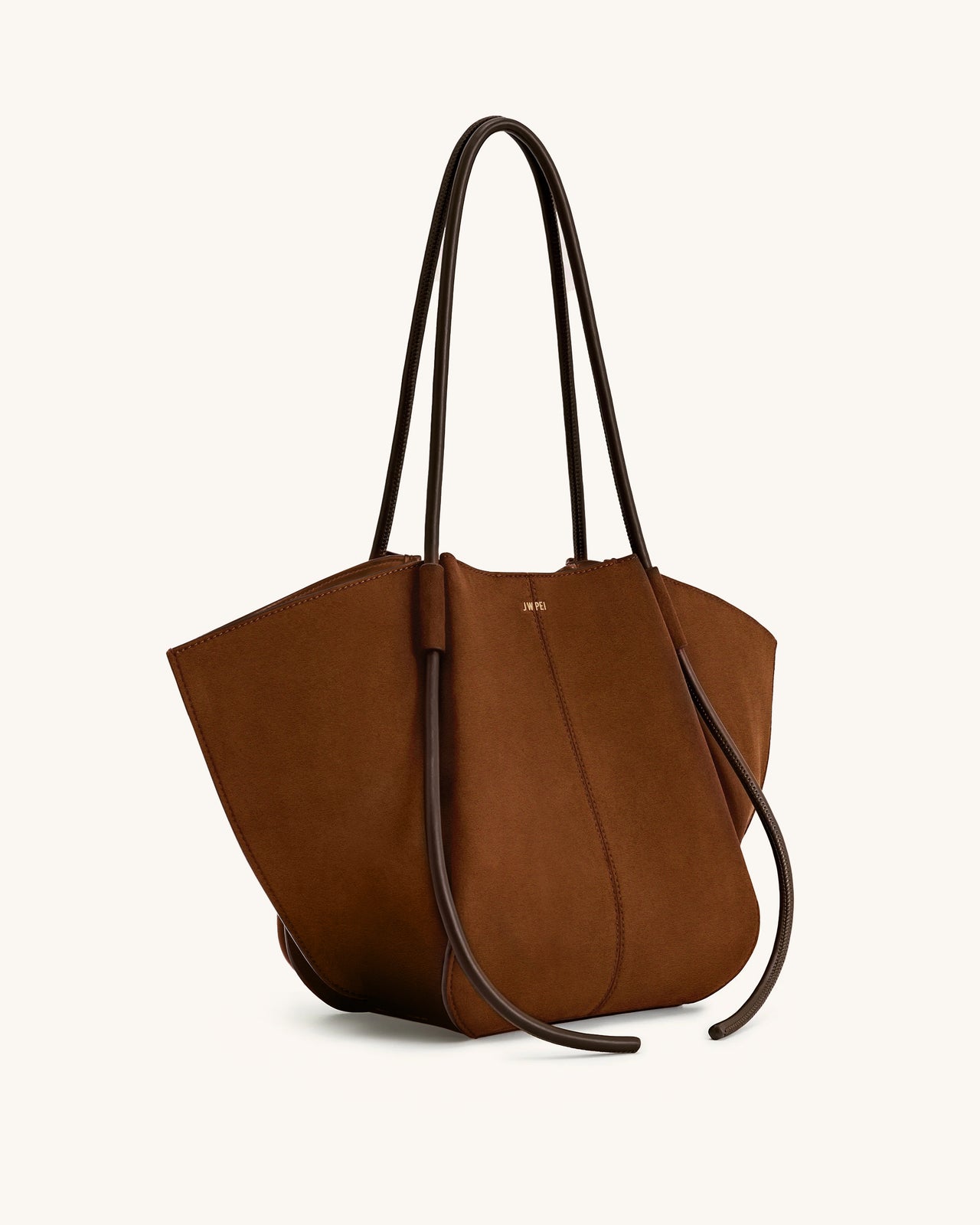 Sac fourre-tout large Nala en suède synthétique - Marron