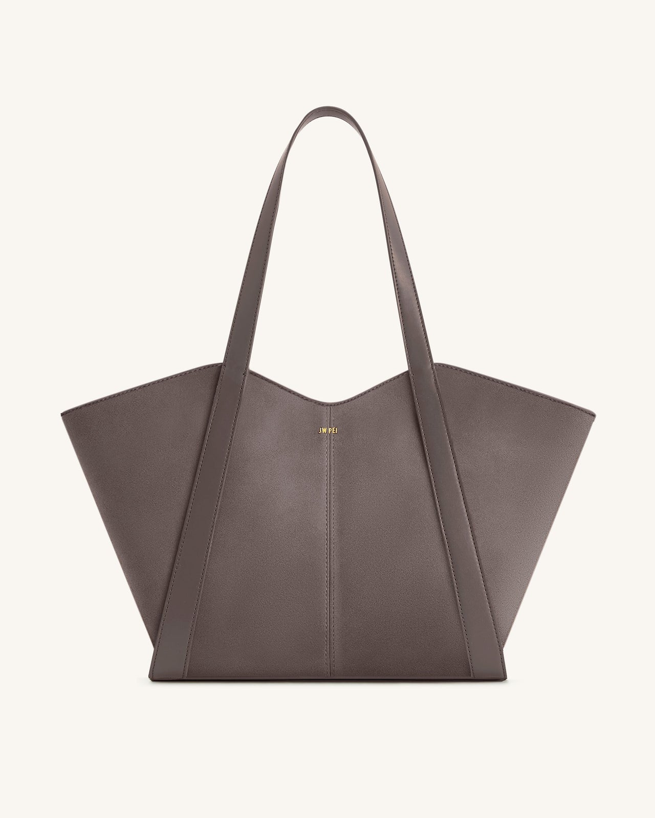 Grand sac cabas en suédine Kiana – Taupe