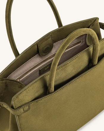 Saige Cabas en suédine – Vert olive