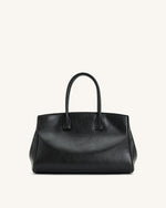 Sac cabas Ziva avec décoration à fermoir en métal – Noir