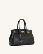 Sac cabas Ziva avec décoration à fermoir en métal – Noir