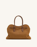 Adele Sac cabas à nœud de corde métallique - Marron caramel