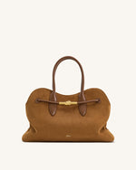 Adele Sac cabas à nœud de corde métallique - Marron caramel