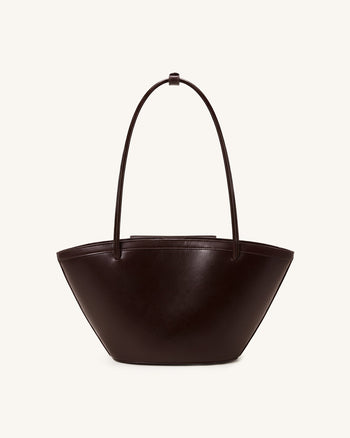 Corinne Sac cabas à poche - Marron foncé