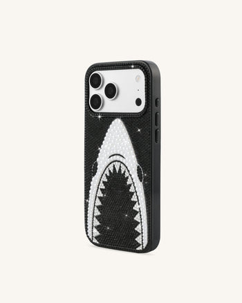 Coque de téléphone perle gueule de requin - Noir