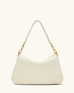 Sac bandoulière Jayla orné d’un pendentif en métal – Blanc