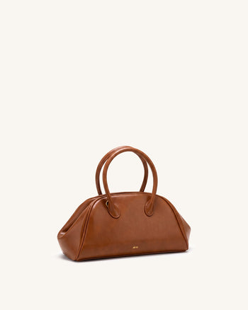Veda Sac bowling finition vintage - Marron selle