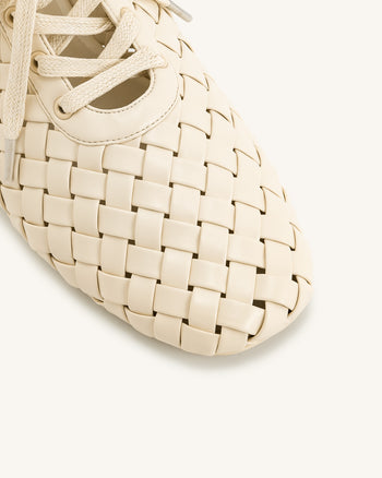 Kayla Chaussures Plates à Brides Tressées - Beige