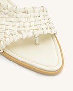 Tongs à Bride Tissée Jocelyn - Beige