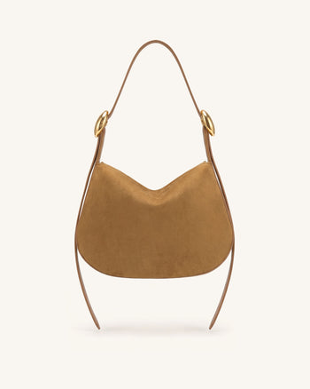 Avery Sac hobo drapé en suédine - Camel