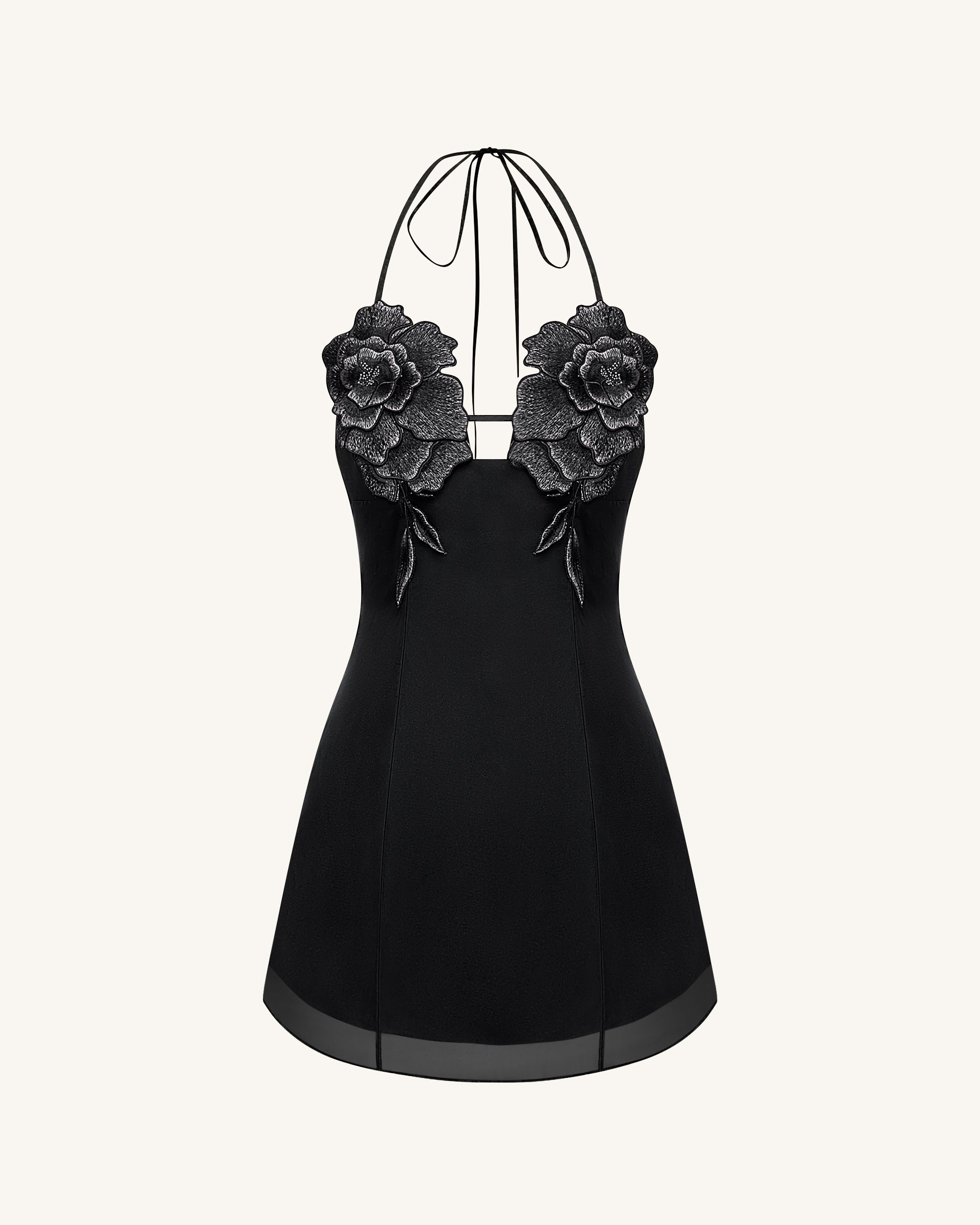 ROBE de FLEURS ＸＳ ZAPAKA Femmes Robe Cocktail avec 3D Fleurs Champagne Strapless A