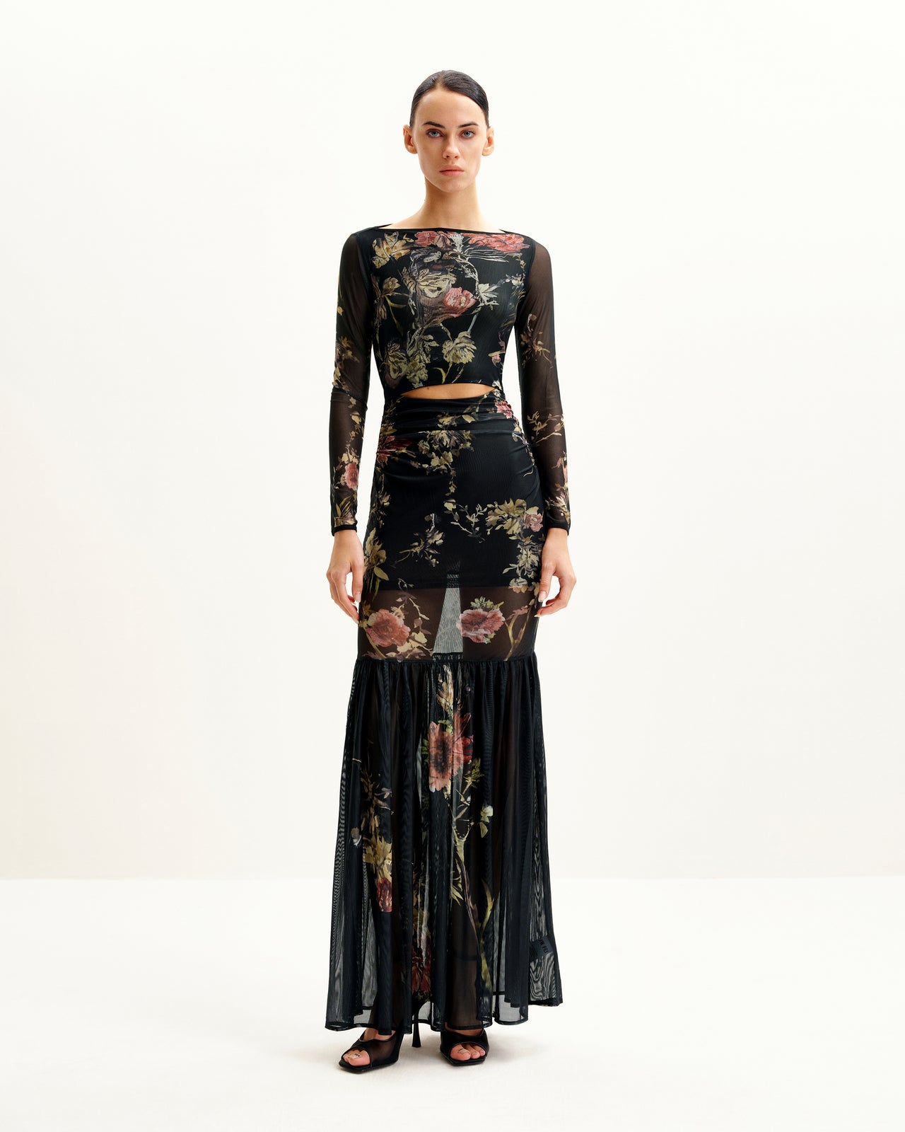 Robe en Tulle Imprimée Alicia - Multicolore