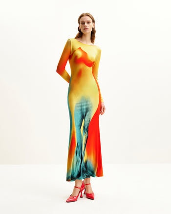 Robe Lily à imprimé illusion - Multicolore