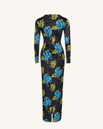 Robe Longue à Manches Longues Zoe à Imprimé Floral Vif - Multicolore