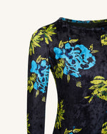 Robe Longue à Manches Longues Zoe à Imprimé Floral Vif - Multicolore