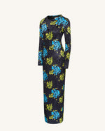 Robe Longue à Manches Longues Zoe à Imprimé Floral Vif - Multicolore