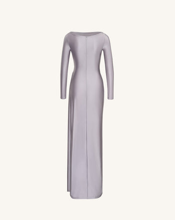 Robe Amara Métallique Drapée - Argentée