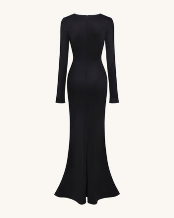 Robe Bodycon Ava à Découpes - Noire