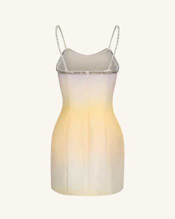 Robe Mini Sophia Embellie de Cristaux - Multicolore