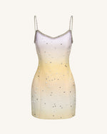 Robe Mini Sophia Embellie de Cristaux - Multicolore