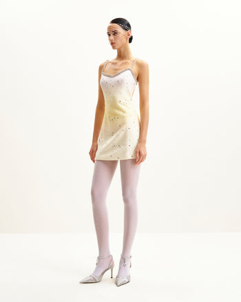 Robe Mini Sophia Embellie de Cristaux - Multicolore
