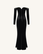 Robe de soirée Allison à épaules dénudées - Noir