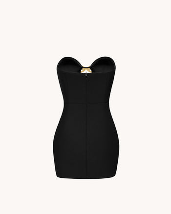 Robe Mini Samantha à Découpes - Noire