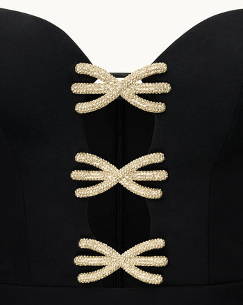 Robe Mini Samantha à Découpes - Noire