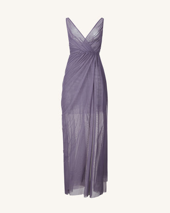 Robe Longue en Maille Luna - Lavande