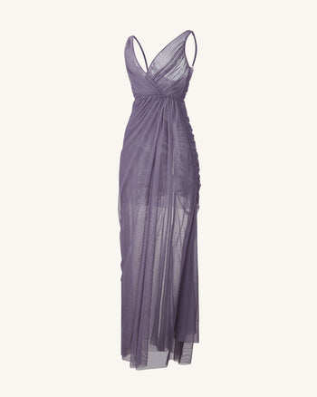 Robe Longue en Maille Luna - Lavande