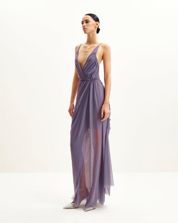 Robe Longue en Maille Luna - Lavande