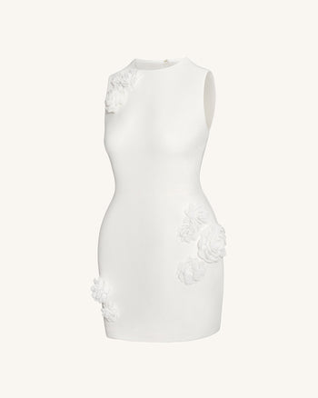 Robe de Soirée Blooming Beauty - Blanche