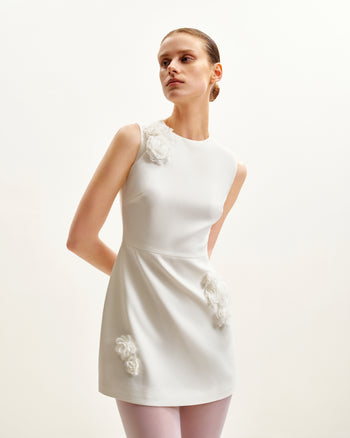 Robe de Soirée Blooming Beauty - Blanche
