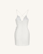 Robe Sans Manches Floral Embrace - Blanche
