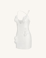 Robe Sans Manches Floral Embrace - Blanche