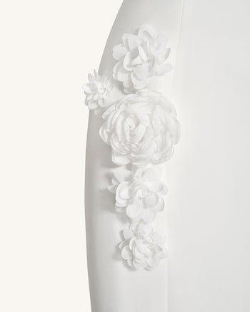 Robe Fourreau Garden Grace - Blanche