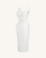 Robe Fourreau Garden Grace - Blanche