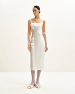 Robe Fourreau Garden Grace - Blanche