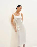 Robe Fourreau Garden Grace - Blanche