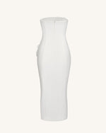 Robe Cocktail Perfection Pétale - Blanche