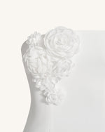 Robe Cocktail Perfection Pétale - Blanche
