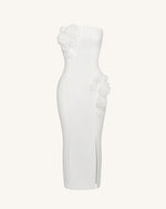 Robe Cocktail Perfection Pétale - Blanche
