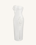 Robe Cocktail Perfection Pétale - Blanche