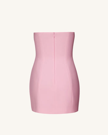 Robe bustier Élégance Fleurie – Rose
