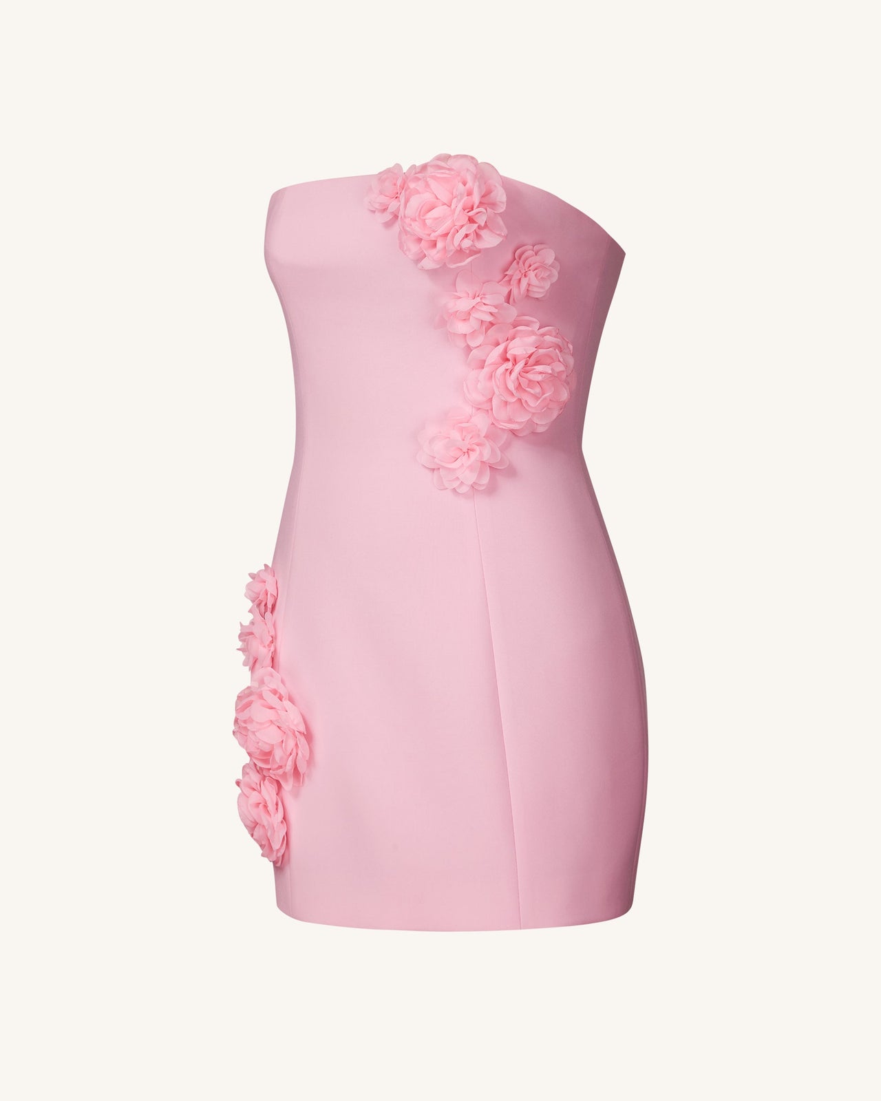 Robe bustier Élégance Fleurie – Rose