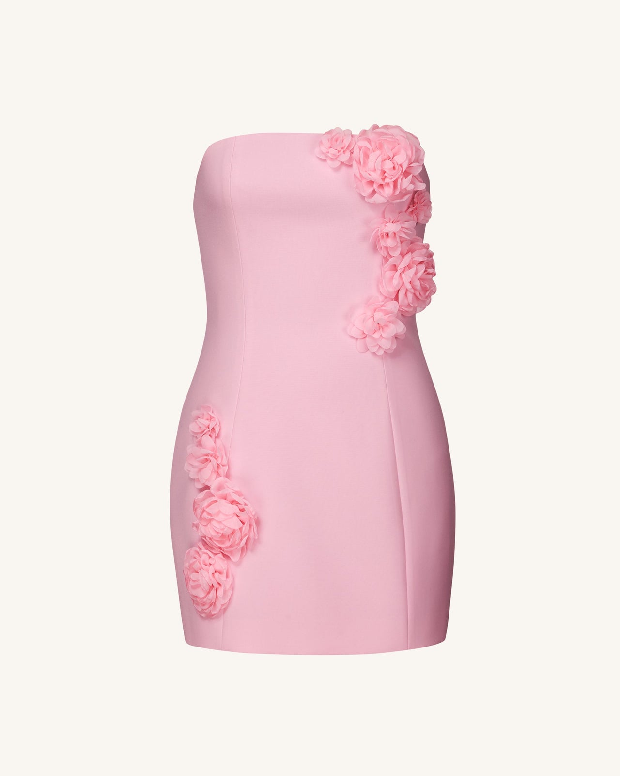 Robe bustier Élégance Fleurie – Rose